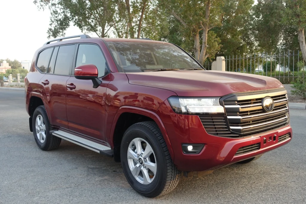 TOYOTA-Land-Cruiser-300-Red-front-view-right-angle-1