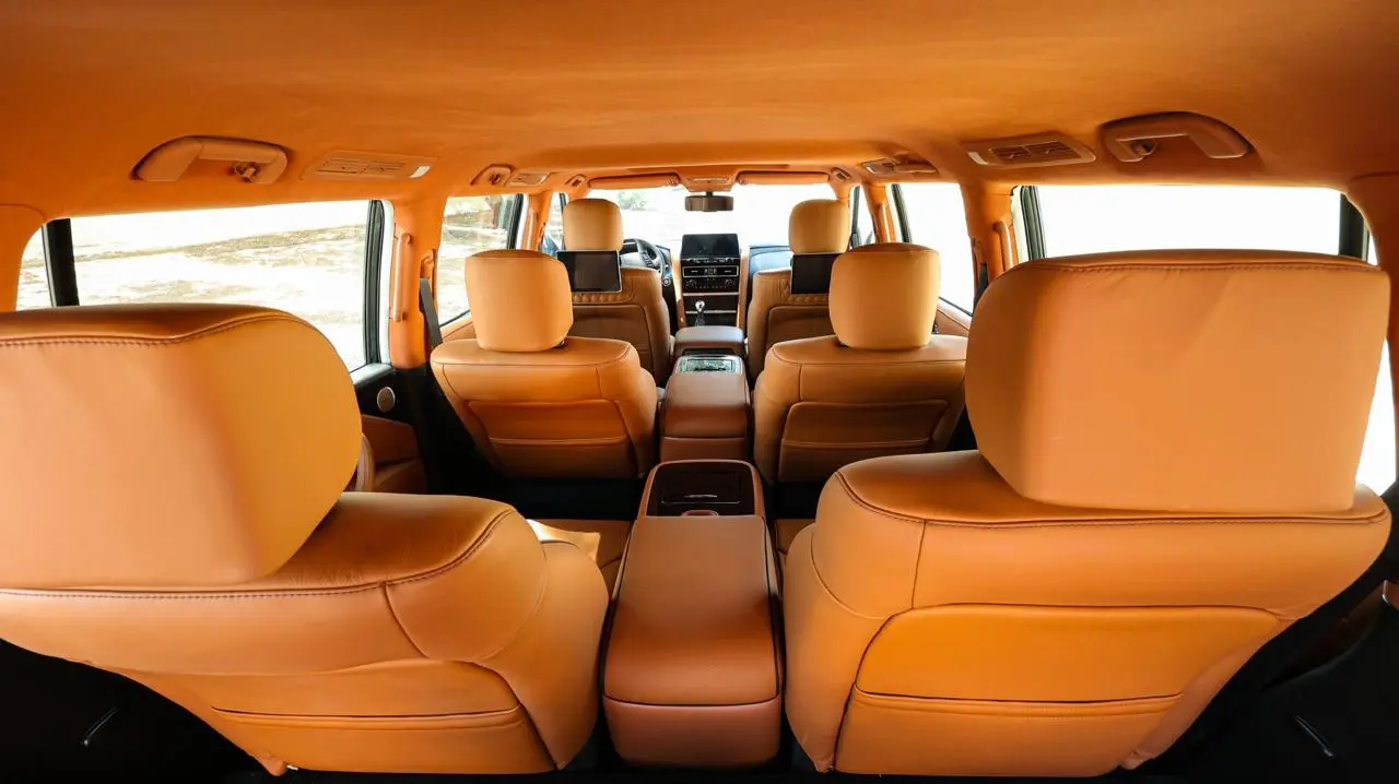 Infiniti QX80 BR6 full interior with discreet armor integration
