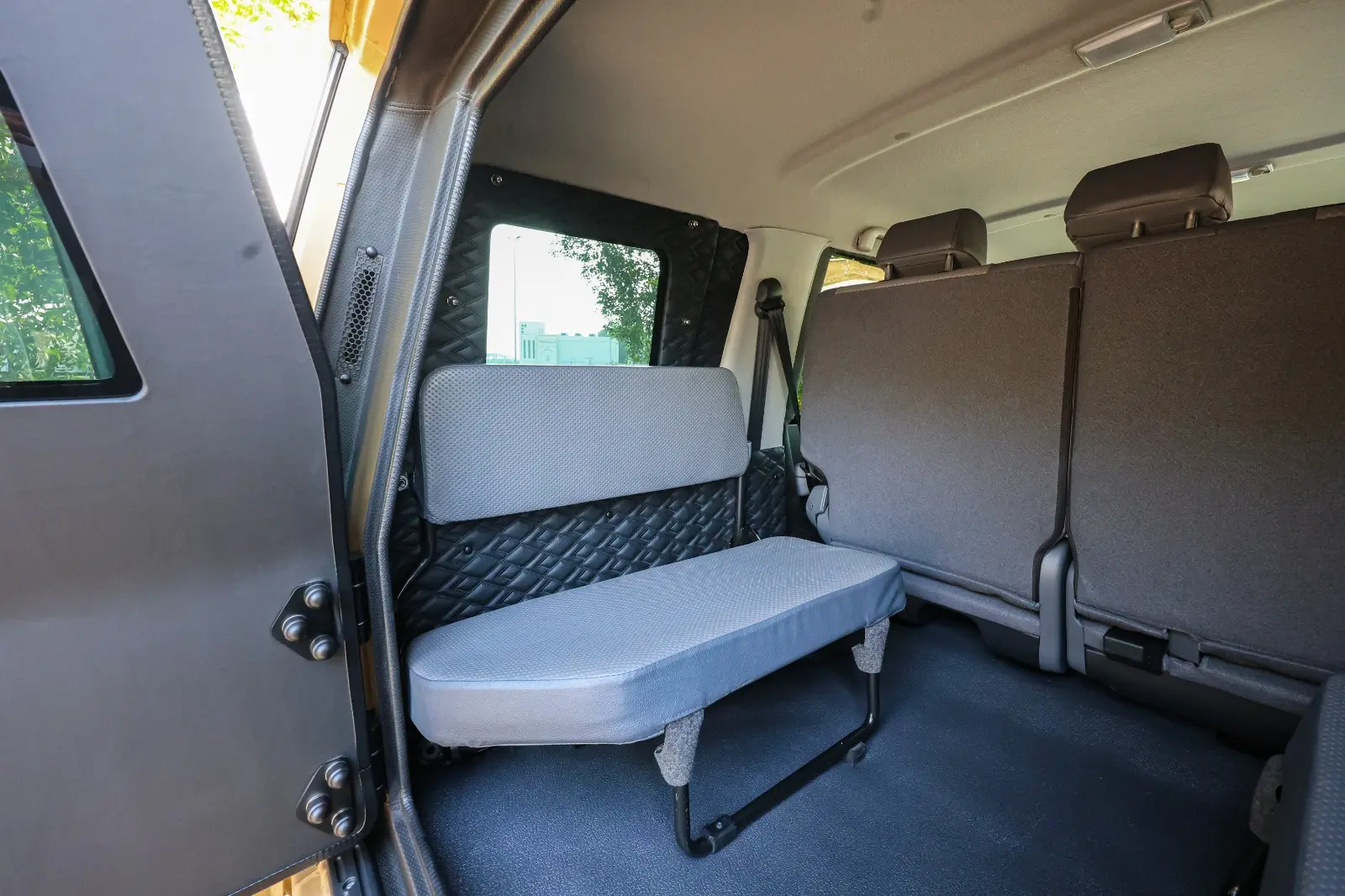 Armored Land Cruiser 76 interior view discreet styling