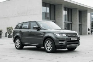 A civilian armored range rover sport SUV schutzcarr