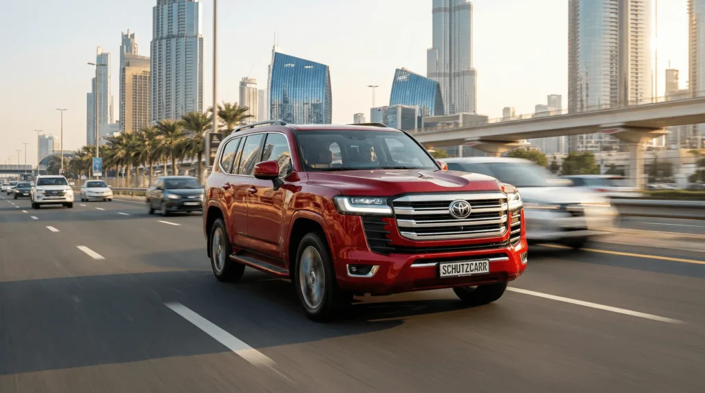 Armored LC300 GXR on road