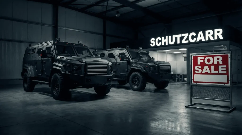 APC Shark parked in showroom