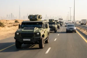 MRAP GER 1D line driving on highway schutzcarr