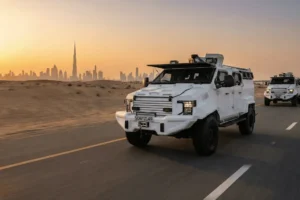 apc shark convoy on dubai highway schutzcarr